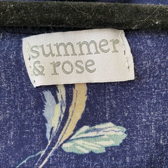 SUMMER & Rose-Leaf Print Midi Lightweight Kimono - Picture 7 of 8